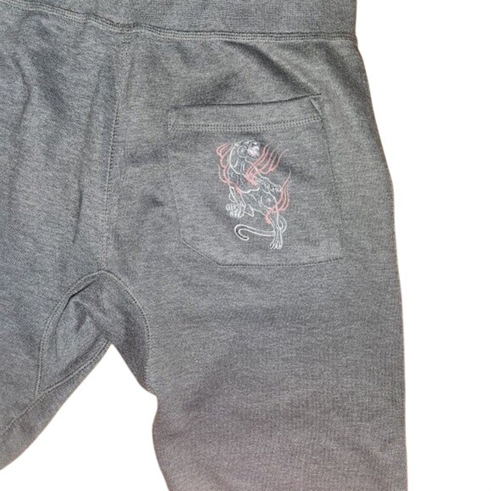Lane Seven‎ Gray Sweatpants Joggers Embroidered Tiger Logo Athletic Pants L E48